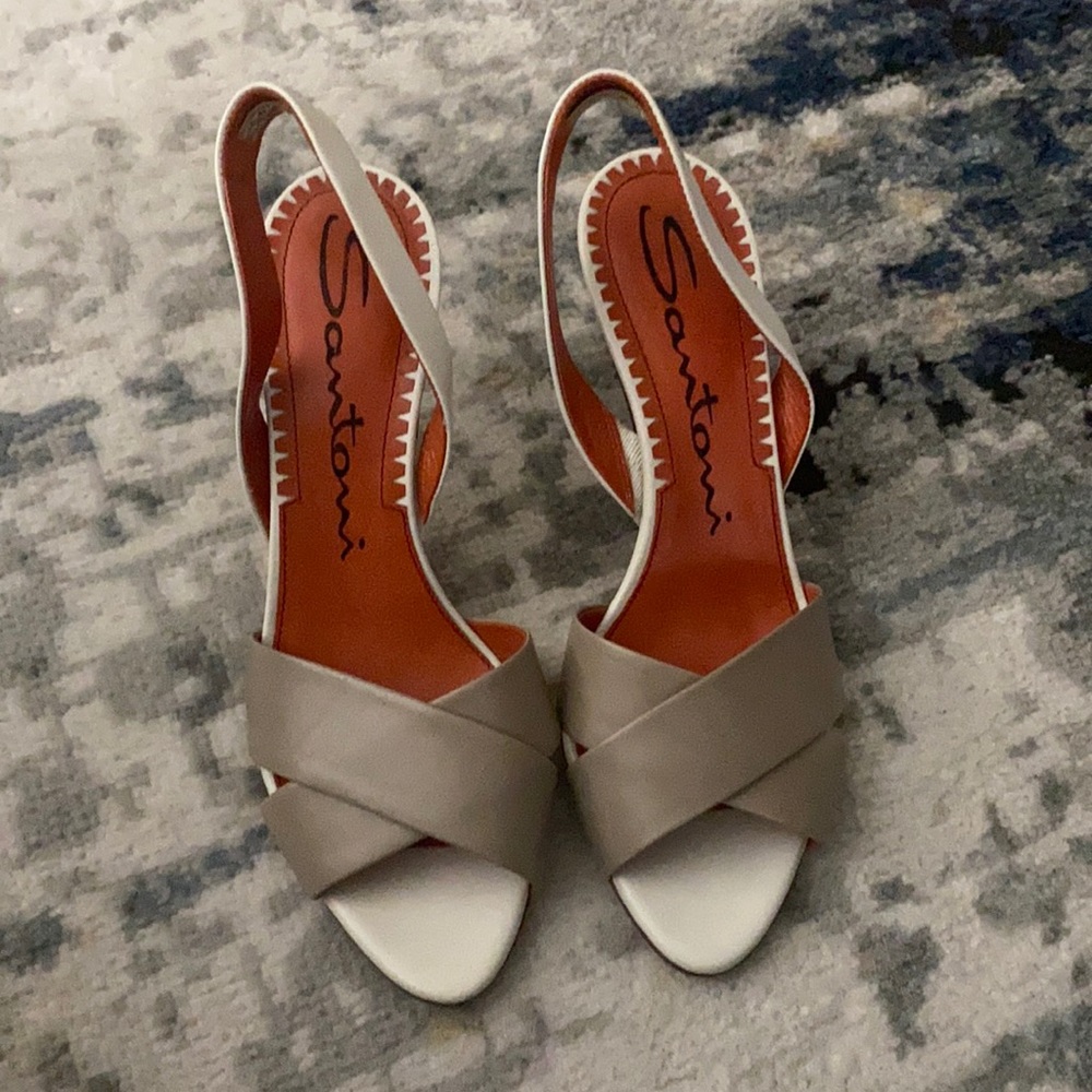 Santoni 2 tone sandals